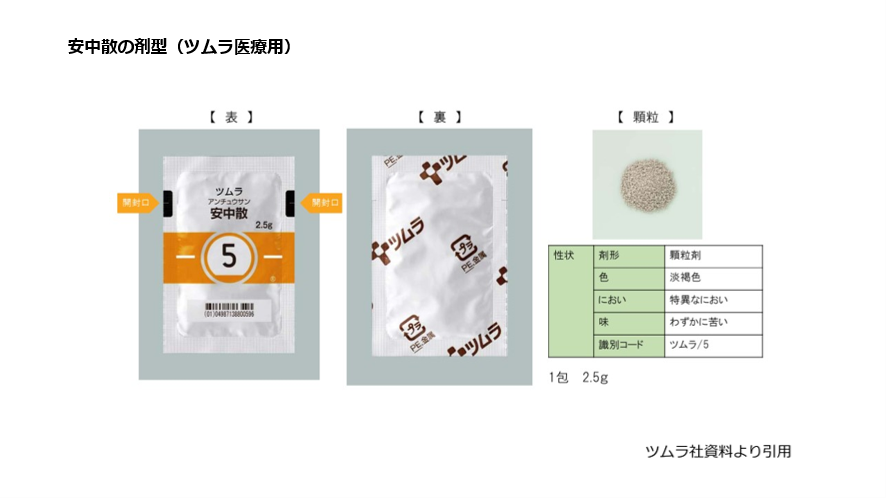 安中散の剤型(ツムラ医療用)