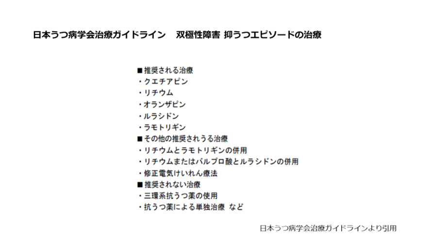 日本うつ病学会治療ガイドライン 双極性障害 抑うつエピソードの治療