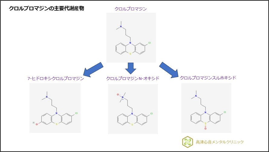 クロルプロマジンの主要代謝物