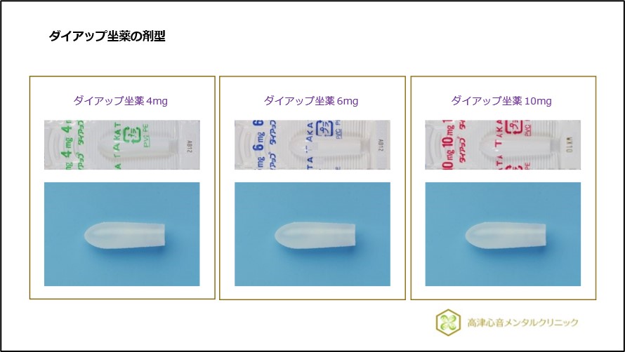 ダイアップ坐薬の剤型