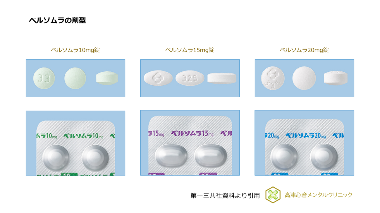 ベルソムラの剤型