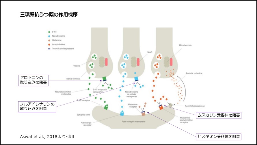 三環系抗うつ薬の作用機序