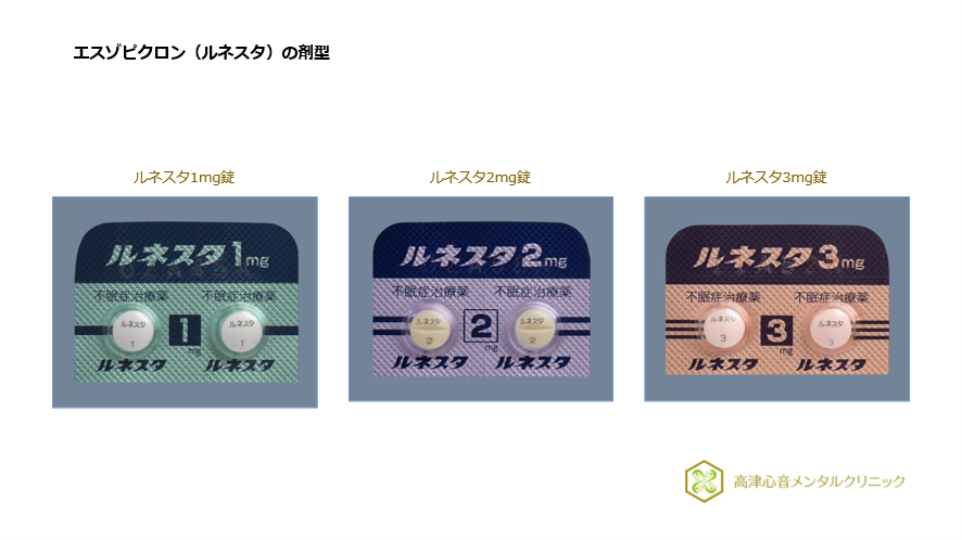 エスゾピクロン(ルネスタ)の剤型